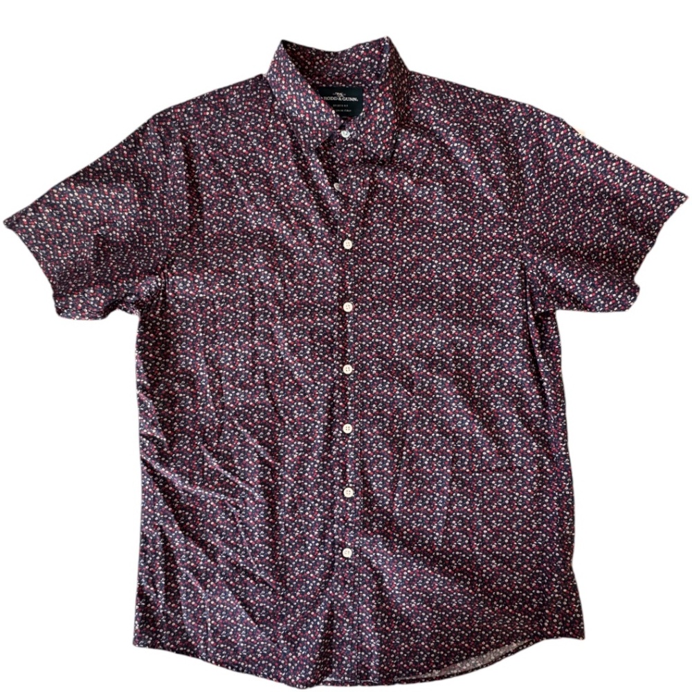 Rodd & Gunn Sportage Sport Fit Upscale Casual‎ Shirt Sz L Floral Navy Red White